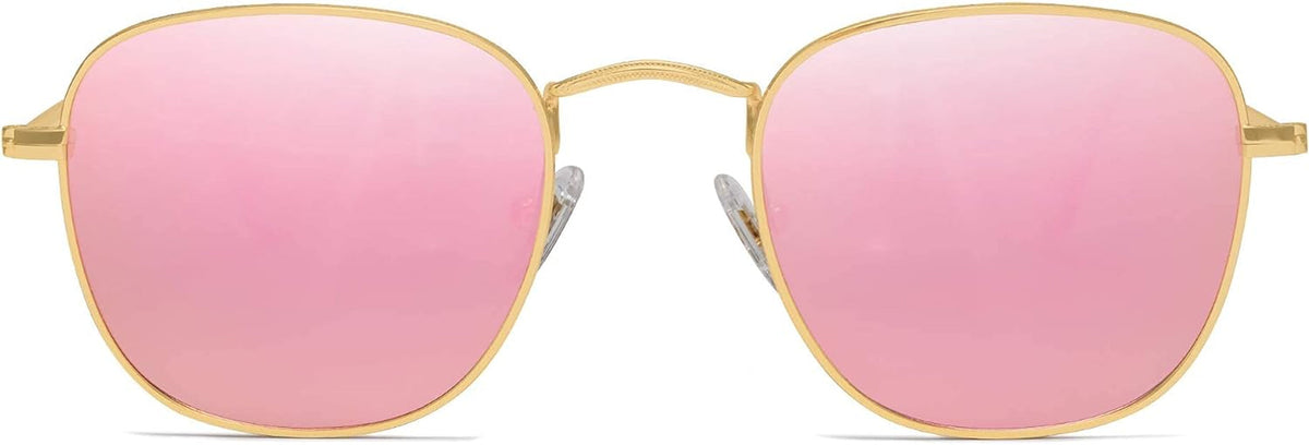 Square Polarized Sunglasses for Men Women Classic Vintage Retro Style