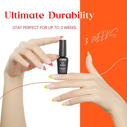 Beetles Gel Nail Polish Set, 6 Retro Colors Old School Collection Soak Off UV Gel Polish Red Yellow Blue Orange Green Gel Polish Nail Art Design Spring Manicure Kit Salon DIY Gifts for Women Girls