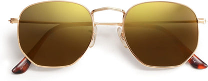 Square Polarized Sunglasses for Women Men Small Hexagonal Polygon Shades SJ1072