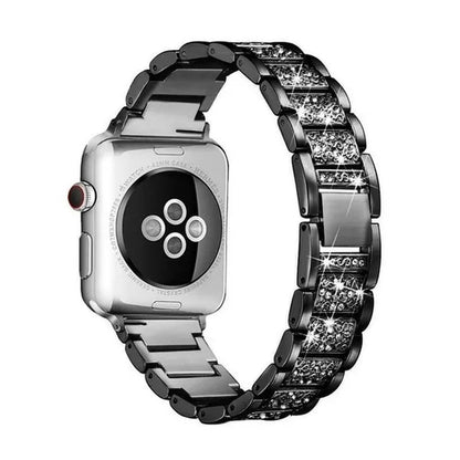 For Apple Watch Band 40mm 44mm 38mm 42mm women Diamond Band for Apple Watch series 6 5 4 3 2 1 iWatch bracelet stainless steel strap For Fitbit Charge 2/3/4 Blaze/Fitbit Versa Lite