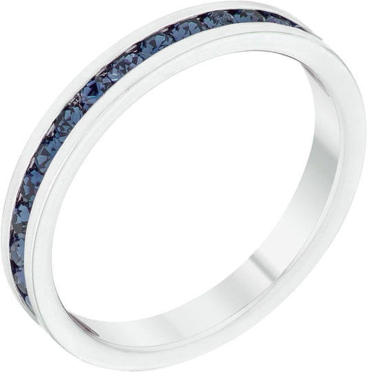 Stylish Birthstone Stackables Swarovski Crystal Eternity Bands