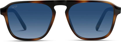 Polarized Modern Aviator One-Bridge Square Mens Sunglasses