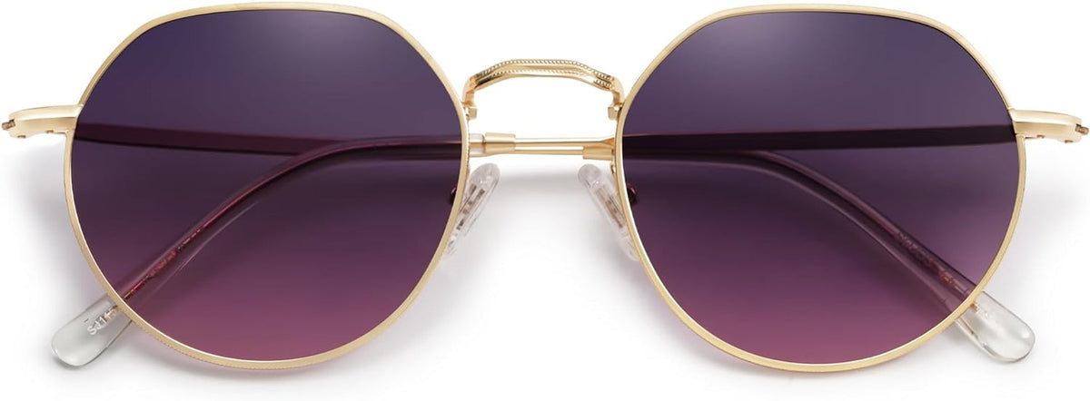 Round Polygon Polarized Sunglasses for Women Men Retro Classic Vintage Shades SJ1157