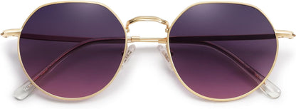 Round Polygon Polarized Sunglasses for Women Men Retro Classic Vintage Shades SJ1157
