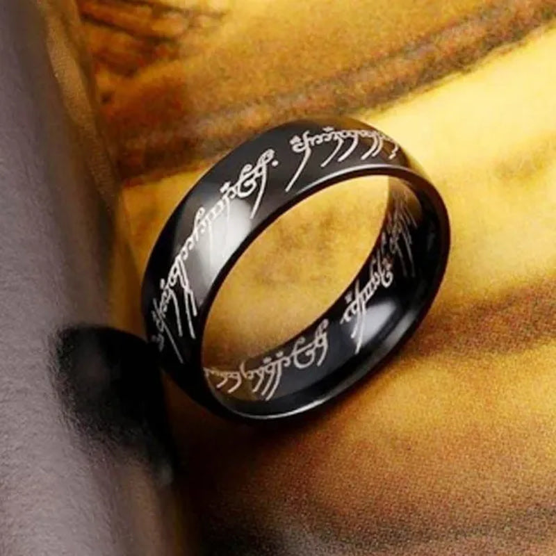 Fashion Jewelry Lord of The Rings Stainless Steel Men Women LOTR The One Band Ring