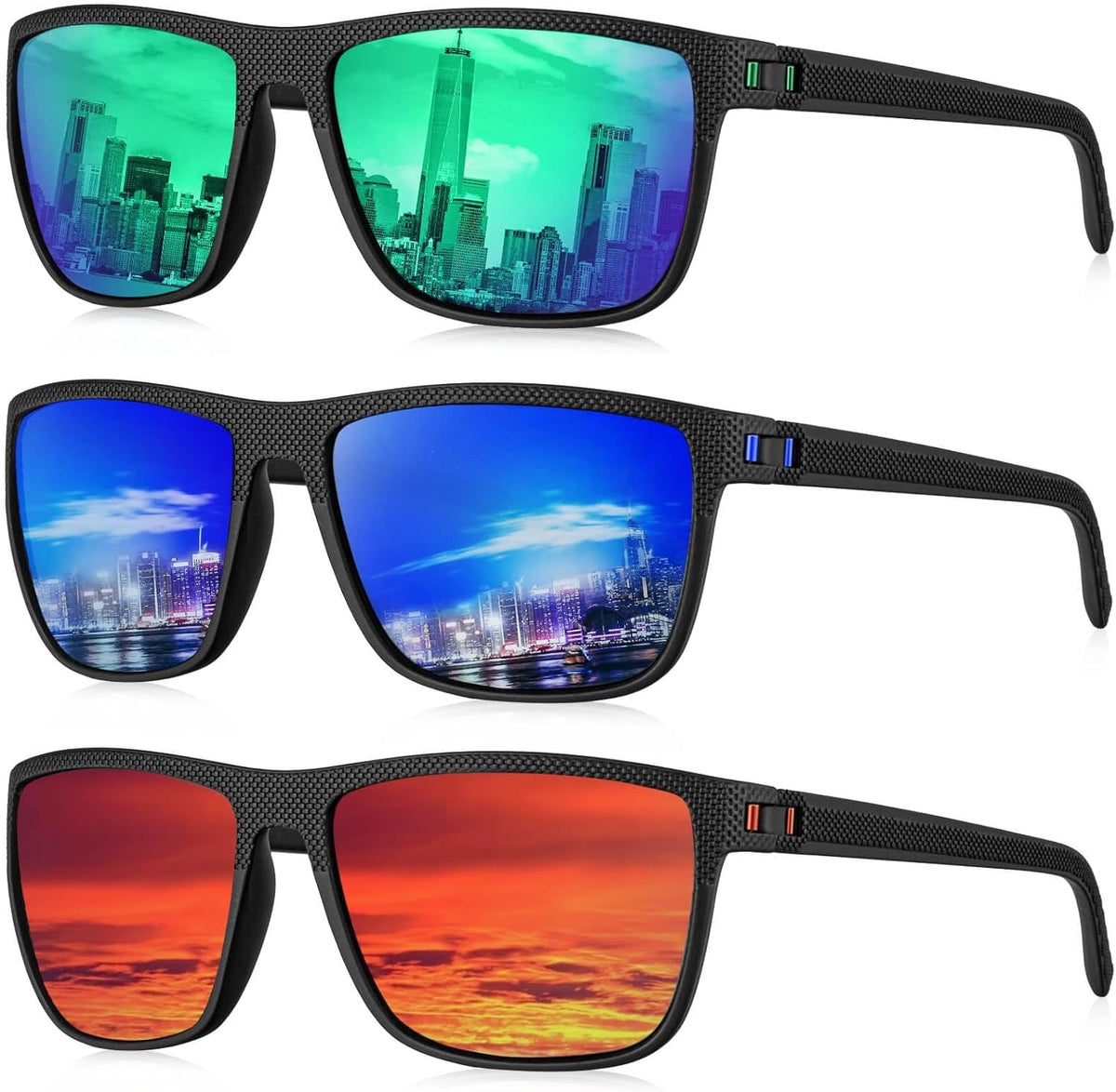 Polarized Sunglasses for Men, Lightweight Sun Glasses with UV Protection for Driving Fishing Golf