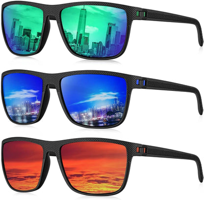 Polarized Sunglasses for Men, Lightweight Sun Glasses with UV Protection for Driving Fishing Golf
