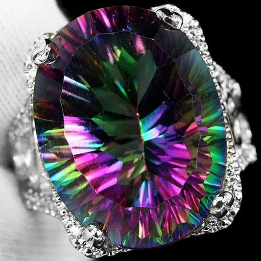 Fashion Classic Lady's Multicolor Sapphire Jewelry  Ring Size 6-10
