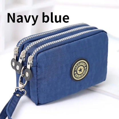 Fashion Women Wallet Credit Card Key Phone Holder Zipper Purses and Handbags Designer Wristlet Waterproof Nylon Clutch Bag Coin Purse