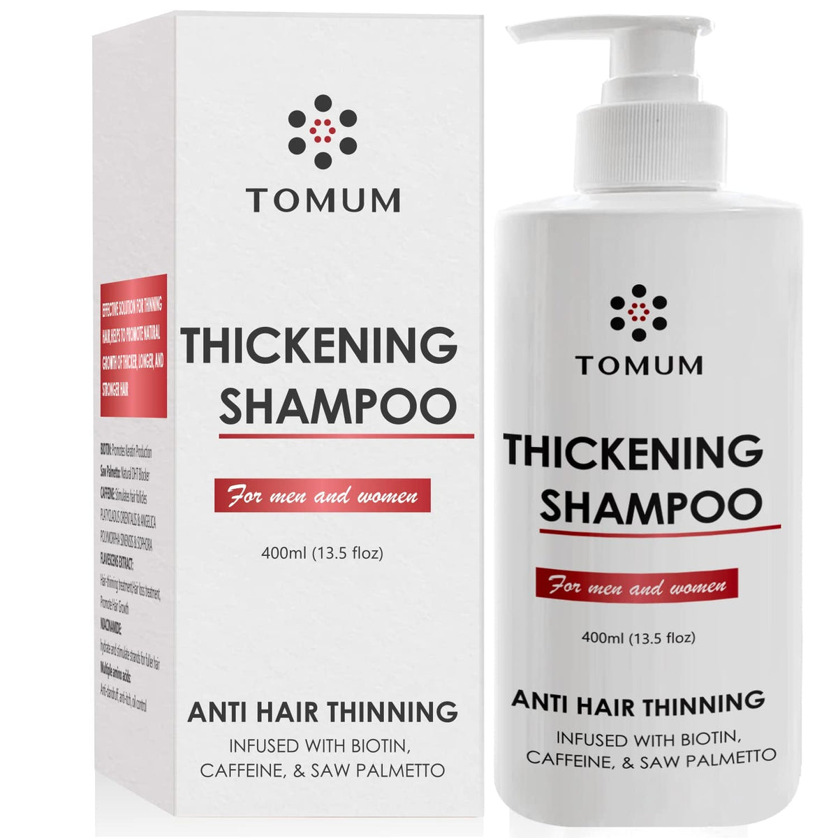 Biotin Hair Growth Shampoo for Men and Women - Treatment for Thinning Hair and Hair Loss - Biotin,Caffeine & Saw Palmetto Enriched Formula for Hair Thickening and Regrowth DHT Blocker 13.5 Floz