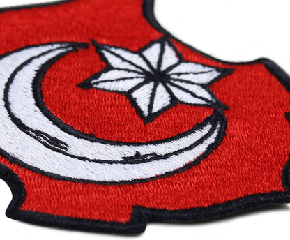 Türk Bayrağı Sew on Patch - Ottoman Iron on Patches for Turkey Patriots, Turkey Army, Turk Lovers - Popular Tactical Patch for Şalvar, Yelek, Backpacks, Jackets, Jeans, Shirts - 3.14X2.95 In