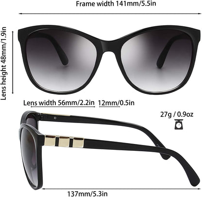 Women'S Oversized Square Jackie O Cat Eye Hybrid Butterfly Fashion Sunglasses - Exquisite Packaging