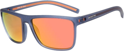 Polarized Sunglasses for Men Lightweight TR90 Frame UV400 Protection Square Sun Glasses
