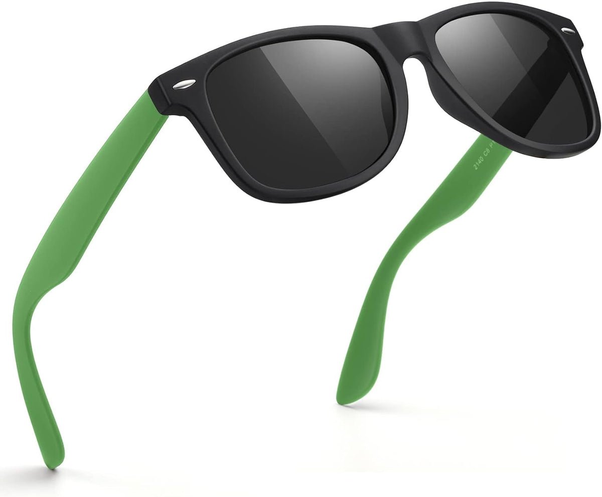 Sunglasses Men Polarized Sunglasses for Mens and Womens,Black Retro Sun Glasses Driving Fishing UV Protection