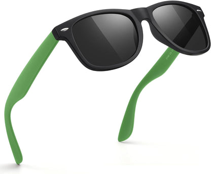 Sunglasses Men Polarized Sunglasses for Mens and Womens,Black Retro Sun Glasses Driving Fishing UV Protection
