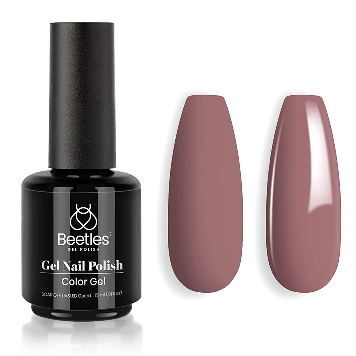 Beetles Gel Nail Polish, 1 Pcs 15ml White Color Soak Off Gel Polish Nail Art Manicure Salon DIY Gel Nail Design Decoration at Home Nail Lamp Needed Nails Minicure Kit Gift