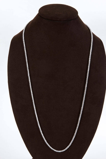 17.97 Carat F VS Diamond Opera Tennis Necklace 18k White Gold
