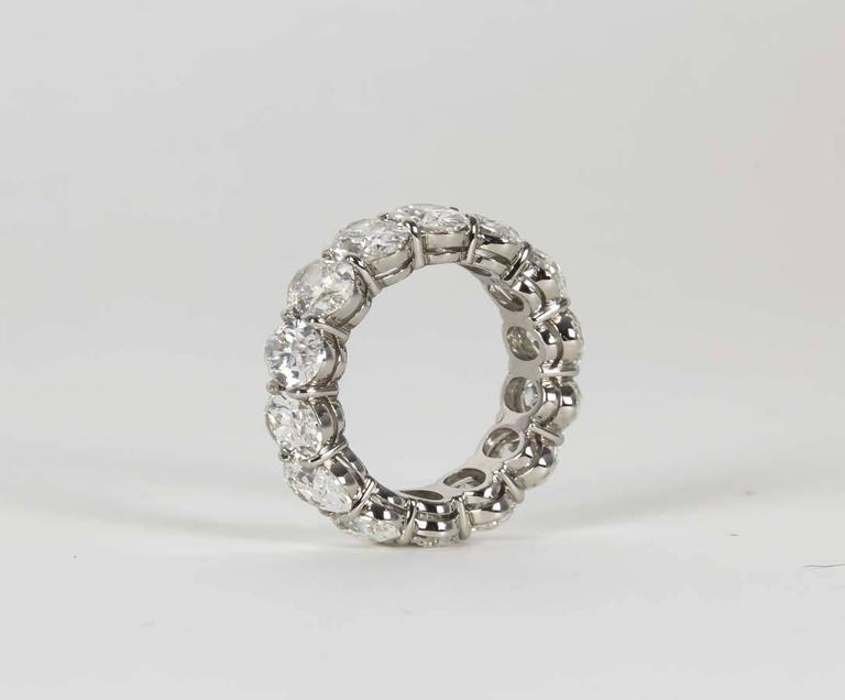 11 Carat Oval Diamond Platinum Full Eternity Band Wedding Ring