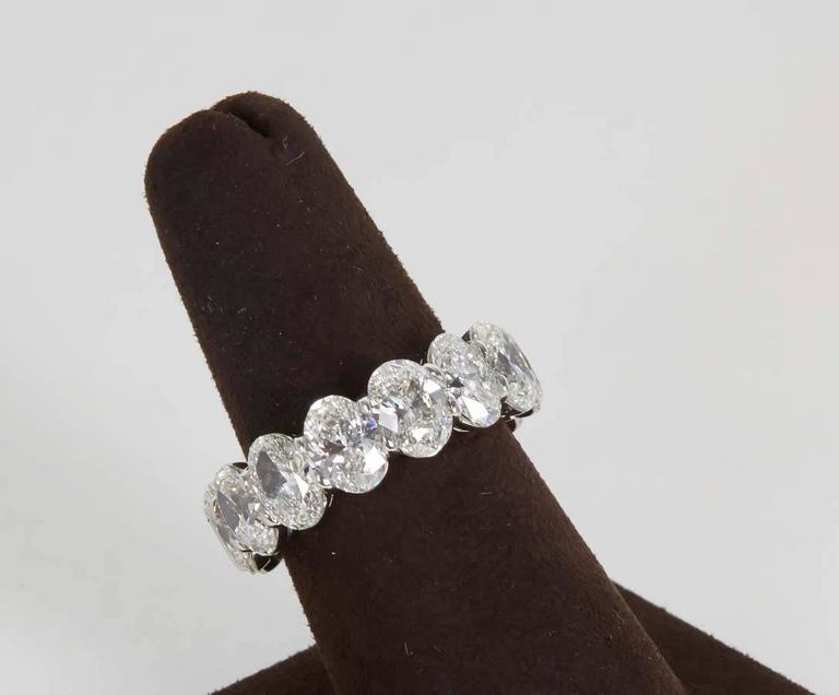 11 Carat Oval Diamond Platinum Full Eternity Band Wedding Ring