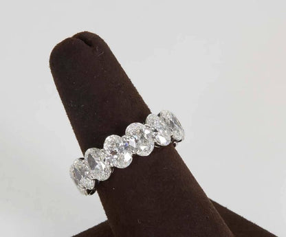11 Carat Oval Diamond Platinum Full Eternity Band Wedding Ring