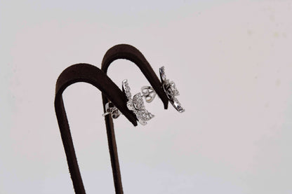 18k White Gold 1.85ct Brilliant Diamond Cluster Stud Earrings