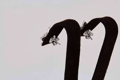 18k White Gold 1.85ct Brilliant Diamond Cluster Stud Earrings