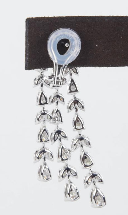 Stunning 6.87 Carat Round Brilliant Diamond Drop Earrings 18k Gold