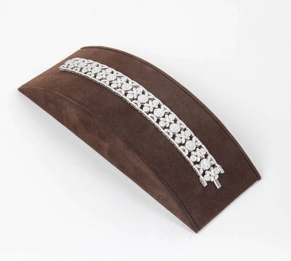 Exquisite 20.03 Carat Round Brilliant Wide Diamond Wreathe Style Bracelet
