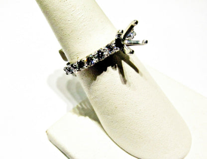 DIAMOND TWELVE STONE SIDE SET SETTING FOR .50 TO 1 CT DIAMOND