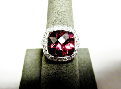 PINK TOURMALINE DIAMOND RING