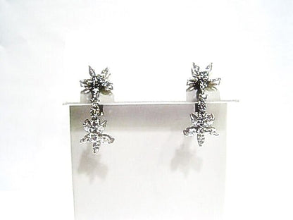 20 MARQUISE SHAPE DIAMOND 10 ROUND BR SHAPE DIAMOND FLUERETTE EARRING