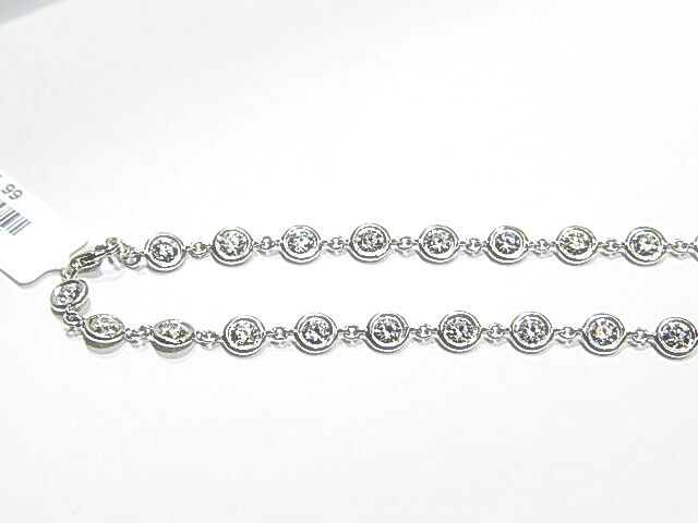 DIAMOND 48 STONE ROUND BR SHAPE BEZEL SET POLISH SET WHITE GOLD 7.99 CT G VS 1 2