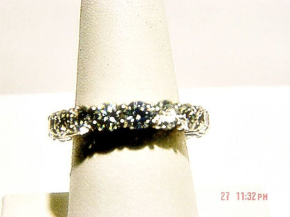 DIAMOND ROUND BRILLIANT SHAPE ETERNITY SET BAND 15 STONE DIAMOND