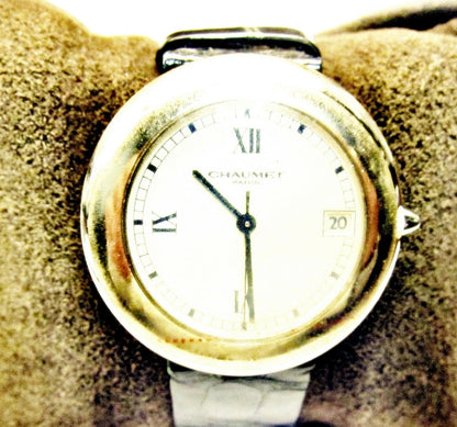 CHAUMET BRAND NEW WATCH AUTOMATIC 18 K WHITE GOLD LEAT