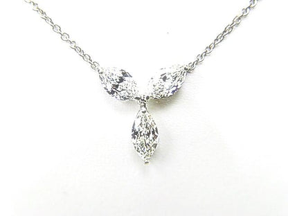 DIAMOND 3 MARQUISE SHAPE DIAMOND PENDANT INCLUDED 14 INCH CHAIN