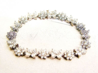 DIAMOND ROUND BRILLIANT SHAPE MARQUISE SHAPE ALL AROUND SET BRACELET PLATINUM