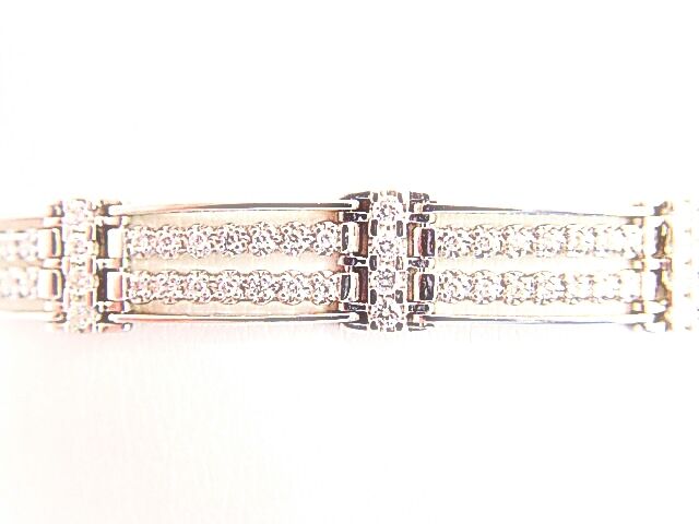 MENS ROUND BRILLIANT CUT DIAMOND PRONG SET LINK BRACELET