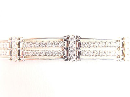MENS ROUND BRILLIANT CUT DIAMOND PRONG SET LINK BRACELET