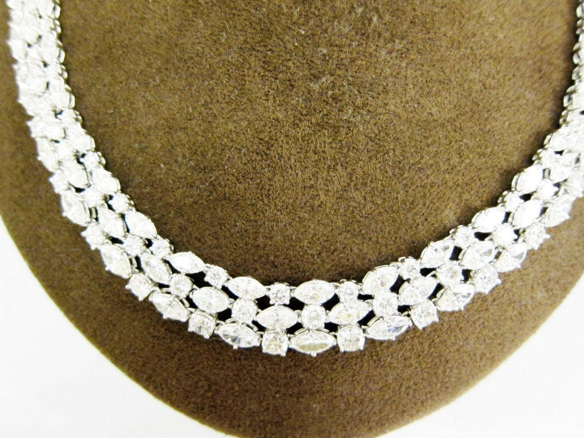 DIAMOND NECKLACE ROUND 110 PIECE MARQUISE 110 PIECE DIAMOND CHOKER NECKLACE