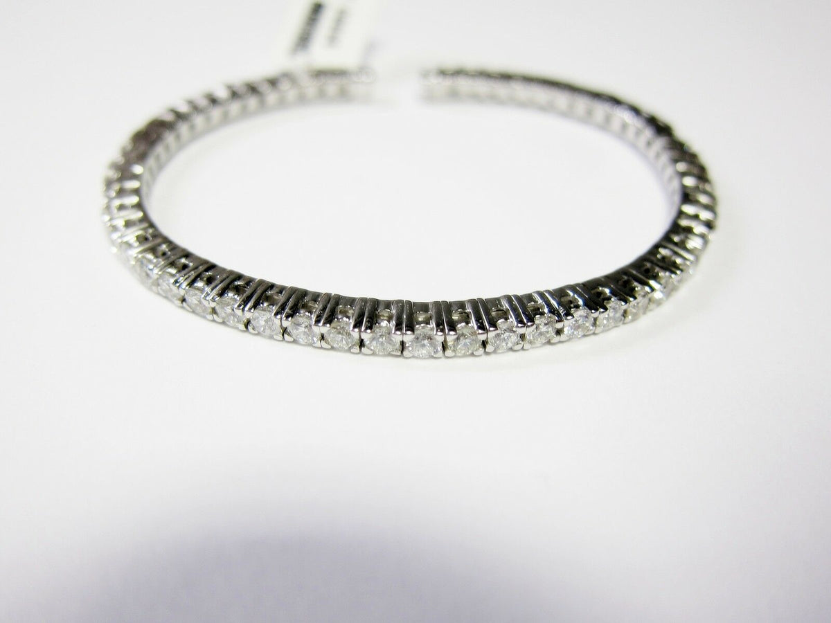 2.60 CT DIAMOND ROUND BRILIANT SHAPE PRONG SET CUFF BANGLE TOP SET DIAMOND 14 K