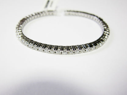 2.60 CT DIAMOND ROUND BRILIANT SHAPE PRONG SET CUFF BANGLE TOP SET DIAMOND 14 K