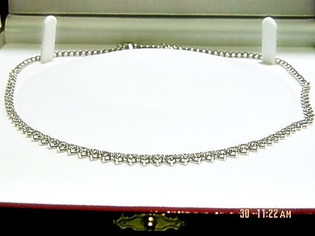 DIAMOND 60 ROUND BR SHAPE 3 PRONG SET FRONT SET NECKLACE
