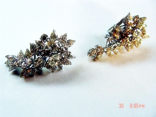 EARRING PEAR MARQUISE ROUND BRILLIANT SHAPE DIAMOND HUGGIE EARRING