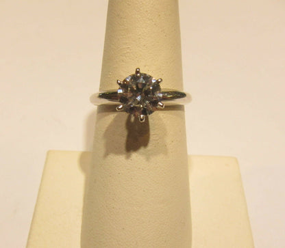GIA H VS2 TRIPPLE EXCELLENT ROUND BRILLIANT SIX PRONG SET DIAMOND