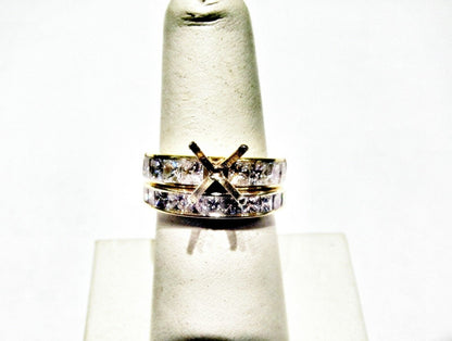 1.85 CT DIAMOND 10 STONE SETTING THIRTEEN STONE BAND ENGAGEMENT 18 K YELLOW GOLD