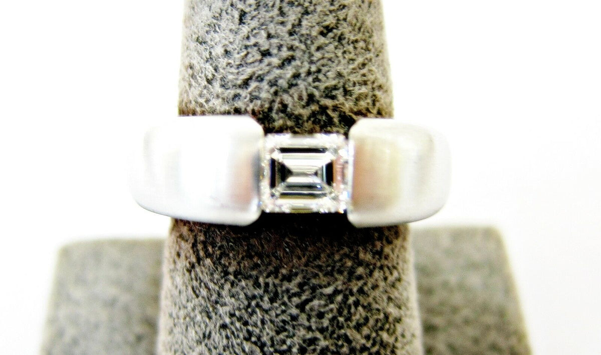 GIA CERTIFIED VERY HEAVY PLATINUM EMERALD SHAPE DIAMOND