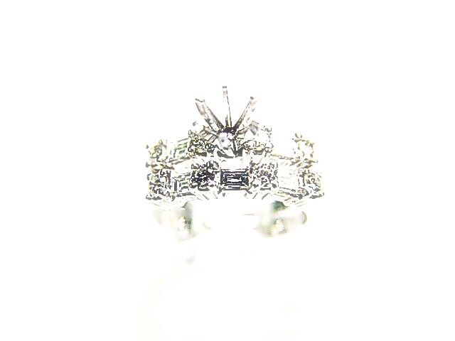 DIAMOND 8 ROUND BR 5 BAGUETTE SHAPE ENGANGEMENT SETTING ENGAGEMENT RING SETTING