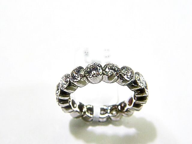 17 ROUND BRILLIANT DIAMOND ETERNITY BAND BEZEL SET DIAMOND BAND ANNIVERSARY BAND