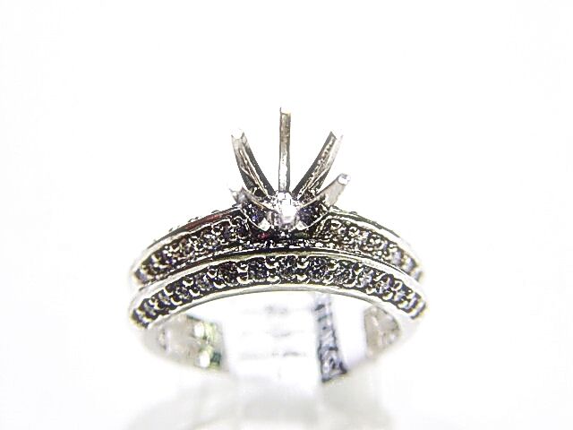 ROUND BRILLIANT DIAMOND SETTING BAND 6 PRONG FOR A 7.7MM STONE SETTING