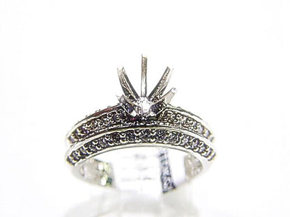 ROUND BRILLIANT DIAMOND SETTING BAND 6 PRONG FOR A 7.7MM STONE SETTING